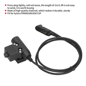 U94 PPT Adapter, Fülhallgató Aljzatához Kábel hytera PD680/660/600 X1P Kép