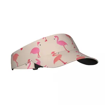 Aranyos Flamingo Illusztráció Nyári Levegő Kalap Napellenző UV Védelem Felső Üres Sport Golf Futó Fényvédő Sapka Kép