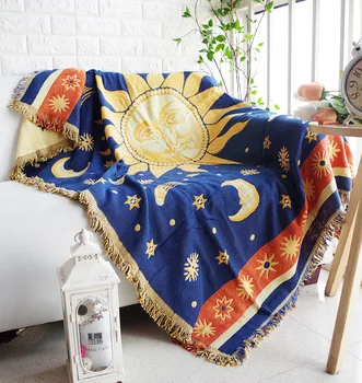 Északi napisten takarót az ágy kanapé fedezze Nappali dekoráció Ágytakaró szabadtéri piknik takaró Szabadidő kanapé, szőnyeg, törölköző Kép