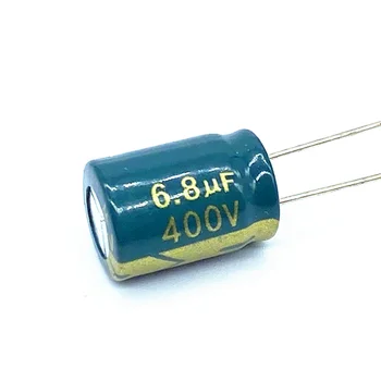 30db/sok Magas frekvenciájú, alacsony impedancia 400V 6.8 uF alumínium elektrolit kondenzátor mérete 10*13MM 20% Kép
