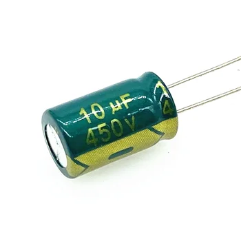 10db/sok 10UF magas frekvenciájú, alacsony impedancia 450v 10UF alumínium elektrolit kondenzátor mérete 10*17 mm 20% Kép