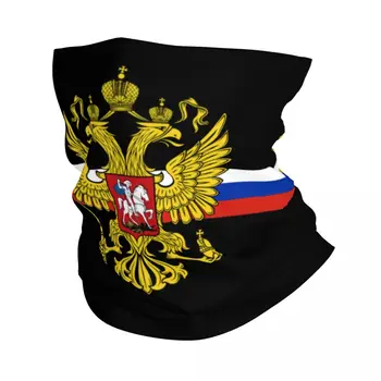 Címer Oroszország Kendő Nyak Gaiter a Túrázás, Futás Férfiak Nők Wrap Sál orosz Zászló Balaclava Melegebb Kép