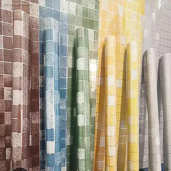 Mozaik Háttérkép Öntapadó Olaj-bizonyítja konyhaszekrény Matricák Vízálló PVC Magas Hőmérsékletű Ellenálló Vinil Meghámozzuk, majd Bottal Kép