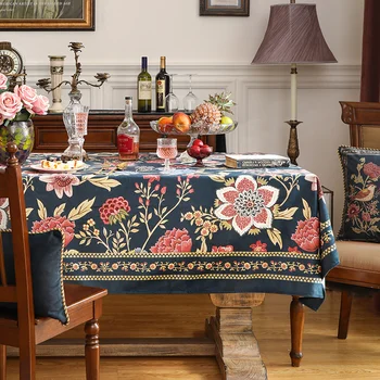 Retro terítő, közepes ősi stílus, high-end légkör, téglalap alakú tea asztal terítő háztartási használatra Kép