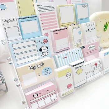 100 Egyszerűség Aranyos Stílus Napi Memo Pad Scrapbooking Dekoráció, Irodai Kellékek, Kreatív Papíráru Tervező Sticky Notes Kép