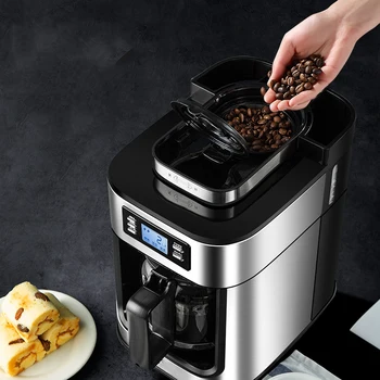 Könnyen Tisztítható Magas Minőségű Csepp Kávét, Gép, 1.2 L/15 Csésze Otthoni Használatra Elektromos Kávéfőző Gép, Rozsdamentes Acél Kép