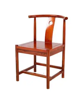 Új Kínai stílusú, egyszerű, tömör fa szék háttámla antik étkező szék napló retro horn szék étterem hotel szék otthon Kép