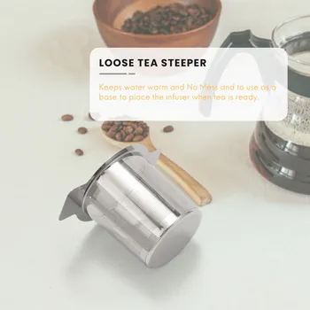 2 Csomag Laza Levél Tea Szűrő,Rozsdamentes Acélból készült Tea Kosár Szűrők teaszűrő Meredekebb Lóg a Teáskannák Kép