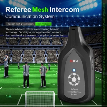 ITCOMESH F6 Játékvezető Háló Kaputelefon Kommunikációs Rendszer ugyanakkor A Foci Football Match 6 Ember Beszél Kép
