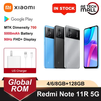 Globális ROM Xiaomi Redmi Megjegyzés 11 R 11R 5G MTK Dimensity 700 Octa-Core 5000mAh Akkumulátor 90Hz 6.58