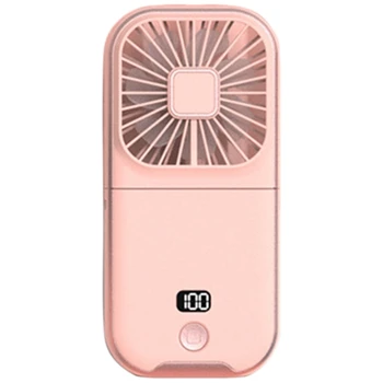 Összecsukható Mini Ventilátor Nyak Ventilátor Újratölthető Mobile Power Kézi Ventilátor Mobiltelefon Tartó Kép