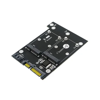 Kettős MSATA SSD-Dual SATA3.0 6Gbps Átalakító Adapter Kártya LED Kijelző Kép