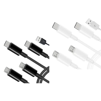 Hordozható 1 4 hálózati Kábel Vezeték USB 2 Típus C-+2 Micro Multi-port töltőkábel Vonal Mobiltelefonok Tabletta Kép