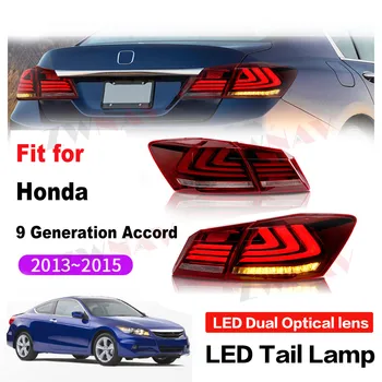 A Honda Accord 9 2013 2014 2015 LED hátsó Lámpa LED-es Hátsó Első Lámpa, Kiváló Minőségű Utólag Assemby Éjszakai Fény Tartozék Kép