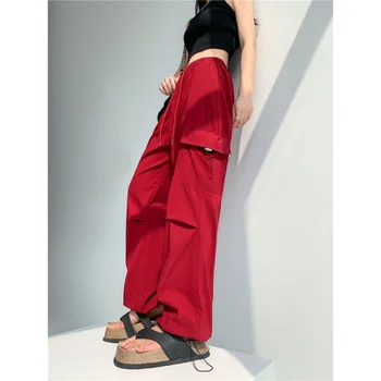 Női Nadrág 2023 Új LAZA Melegítő Női Alkalmi Nadrág Nők Streetwear Nők koreai Divat Költő Széles-láb Nadrág Kép