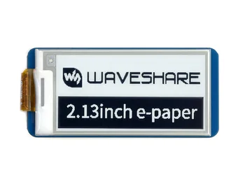 Waveshare 2.13 hüvelykes E-Papír E-Ink Kijelző Modul a Raspberry Pi Pico, 250*122, Fekete / Fehér, SPI, Papír-szerű Hatás, Alacsony fogyasztású Kép