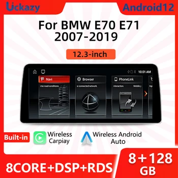 12.3-es Android12 Autó Multimédia BMW X5 E70 X6 E71 2007-2013-As Eredeti CCC CIC Játékos 4G Navigációs Sztereó vezeték nélküli Carplay Kép