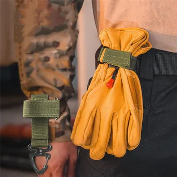 Többfunkciós Nylon Kesztyű Horog Kesztyűben Biztonsági kapocs Szabadtéri Taktikai Kesztyű Hegymászó Kötelet, Anti-elveszett Kemping Lóg Buck Kép