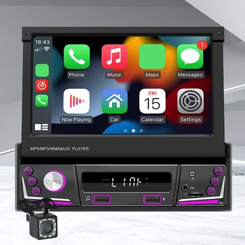 7 Inch Multimédia Lejátszó Bluetooth-Kompatibilis Carplay Android Auto Autó Sztereó Rádió AUX USB SD-tolatókamera Minden Jármű Kép