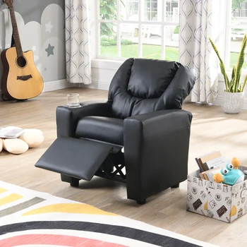 A gyerekek Fekvőfotel Szék Fekete PVC Könnyen szerelhető beltéri nappali bútorok Kép