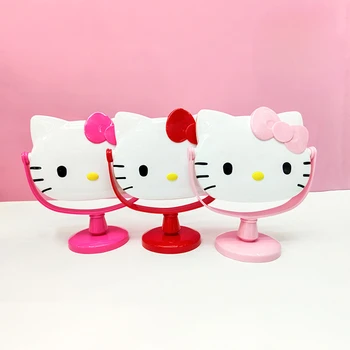 Aranyos Új Sanrio Hello Kitty Asztali Smink Tükrök Állvány Asztali Rajzfilm Tükrök Kollégium Nők Diák Lány, Aranyos Ajándék Kép