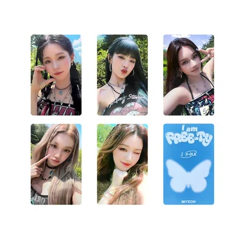 kpop 5db/set (G), I-DLE World Tour koncert helyszíne a heti kártya Album lomo kártya nyomtatás, fotó képzőművészeti SOYEON YUQ IMINNIE GIDLE kártya Kép