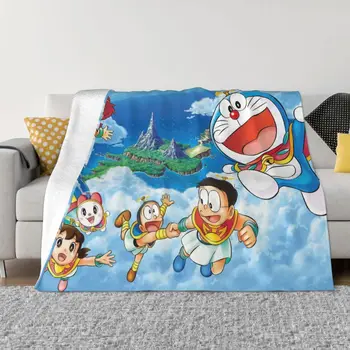 Doraemon Anime Doraon Douraeman Takaró Könnyű, Légáteresztő Hipoallergén Dobja Takaró Tartós, Hosszú Élettartamú, Megfizethető Kép