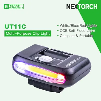 Nextorch UT11C/UT11 Újratölthető Jel/Clip Lámpa / Lámpa, Fehér/Kék/Piros, 3 LED-Forrás, COB Puha Árvíz-világos, Könnyű, Kép