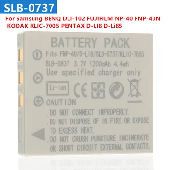 Eredeti Akkumulátor SLB-0737 Samsung BENQ DLI-102 FUJIFILM NP-40 FNP-40N KODAK KLIC-7005 PENTAX D-LI8 D-Li85 1200mAh Akkumulátorok Kép