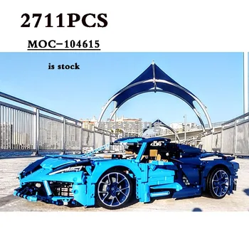Klasszikus Autó Sebességét MOC-104615 építőelem-Modell 2711PCS Közgyűlés Modell Alkatrészek Illik 42083 Épület-Blokk, Játék, Ajándék, Születésnapi Ajándék Kép