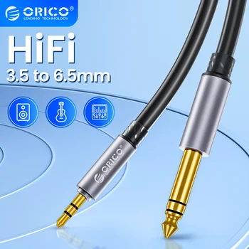 ORICO 3.5 mm 6.35 mm-es Audio Kábel 1/8, hogy 1/4 Sztereó Kábel Aux Kábel Hi-Fi Hang Folyékony Szilikon, Gitár, Erősítő, Laptop, Kép