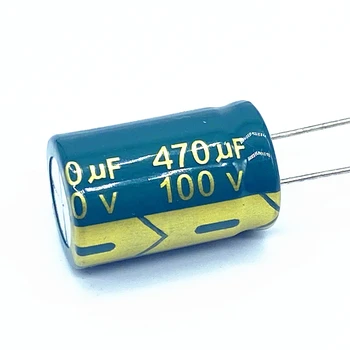 4db/sok 100v 470UF Alacsony ESR / Impedancia magas frekvenciájú alumínium elektrolit kondenzátor mérete 16X25 470UF 20% Kép