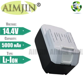 AIMJIN 14,4 V 5000mAh BL1413G Újratölthető Li-Ion Akkumulátor Makita BL1460G DC18WA DMR106 UH480D UH520D UM165D UR140D Kép