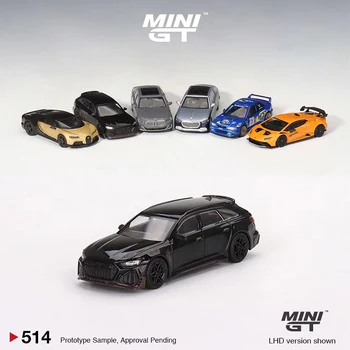 MINI GT 1:64-es Modell Autó RS6 Signature Edition Alufelni Jármű #514 LHD Fekete Kép