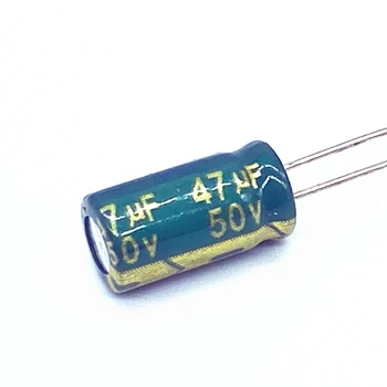 20db/nagyon magas frekvenciájú, alacsony impedancia 50v 47UF alumínium elektrolit kondenzátor mérete a 6*12 47UF 20% Kép
